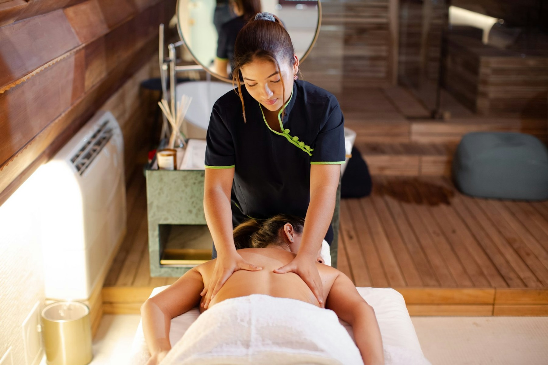 A massage treatment at La Sierra Spa